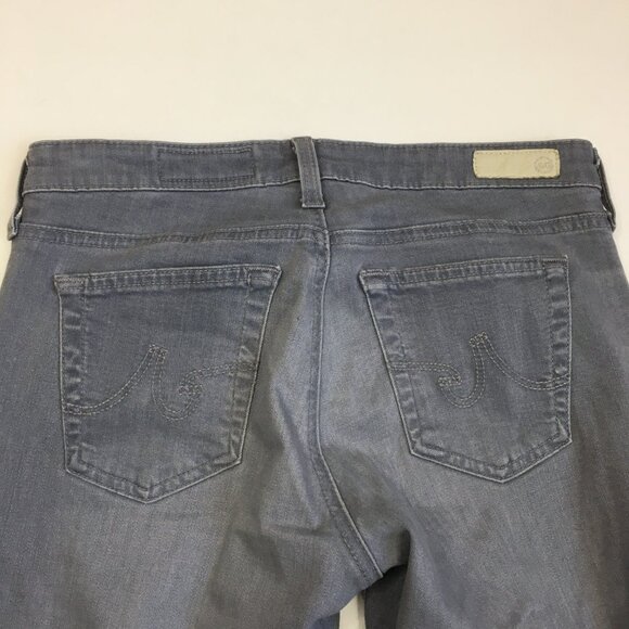 AG ADRIANO GOLDSCHMIED Gray The Legging Ankle Super Skinny Raw Slit Hem Jeans - Picture 12 of 15